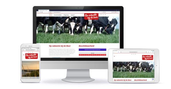Portfolio - Webdesign - Op vakantie bij de Boer