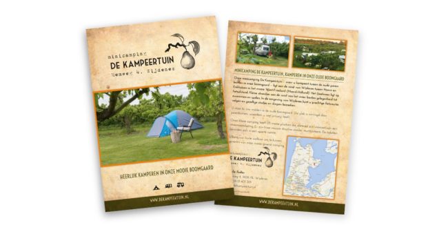 Portfolio - Flyers - De Kampeertuin