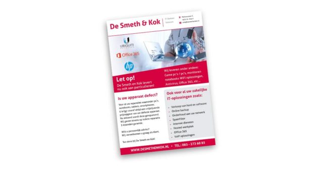 Portfolio - Flyers - De Smeth en Kok IT Beheer